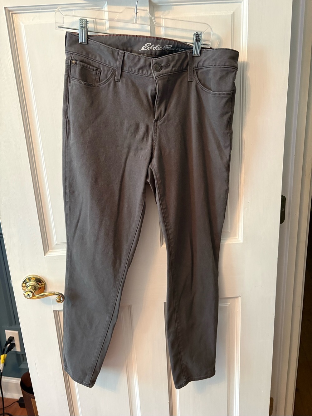 Eddie Bauer Women's Slim Straight Gray Jeans